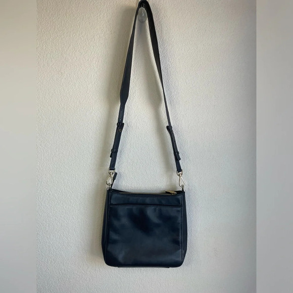 Michael Kors Gloria Black Pocket Swing Pack Leather Crossbody - Picture 4 of 9